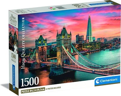 Puzzle 2D CLEMENTONI Compact London Twilight (1500 Peças - 14 Anos)