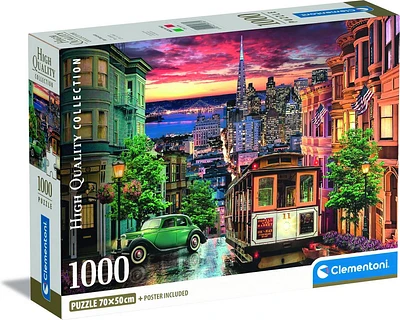 Puzzle 2D CLEMENTONI Compact San Francisco (1000 Peças - 14 Anos)