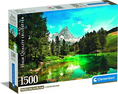 Puzzle 2D CLEMENTONI Compact Blue Lake (1500 Peças - 14 Anos)