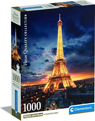 Puzzle 2D CLEMENTONI Compact Tour Eiffel (1000 Peças - 14 Anos)