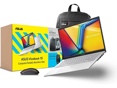 Pack Portátil ASUS Vivobook F1504ZA-52CLHDSB1 (15.6'' - Intel Core i5-1235U - RAM: 16 GB - 512 GB SSD PCIe - Intel Iris Xe Graphics) + Mochila 15.6'' Nereus + Rato UT300 Wireless