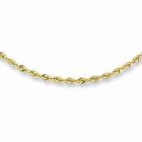 1.0mm Rope Chain Necklace in 14K Gold - 16"