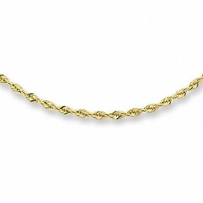 1.0mm Rope Chain Necklace in Solid 14K Gold