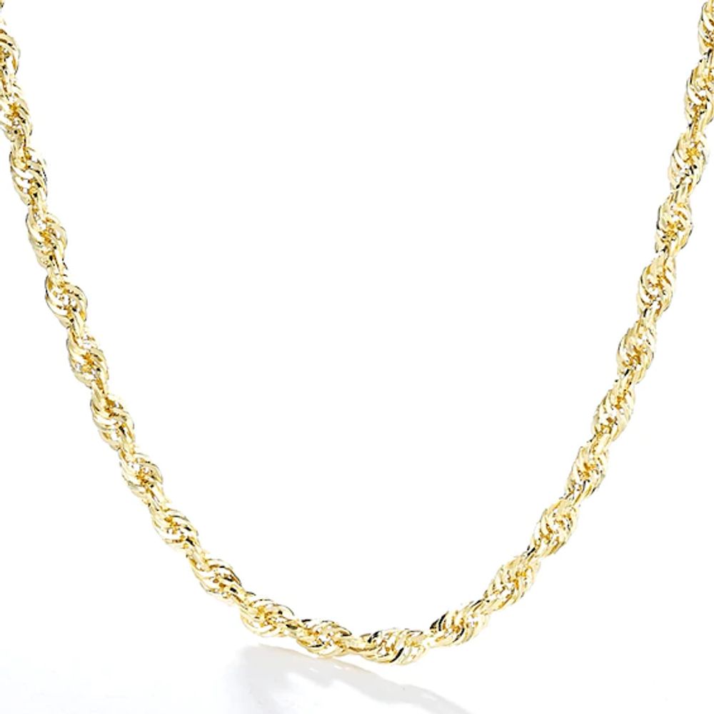 1.5mm Diamond-Cut Glitter Rope Chain Necklace in 14K Gold - 20"