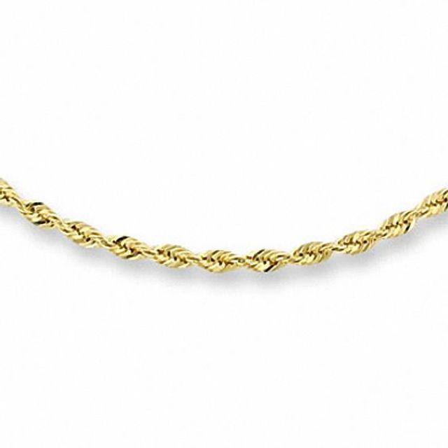 2.5mm Diamond Cut Rope Chain Necklace in 14K Gold - 20"