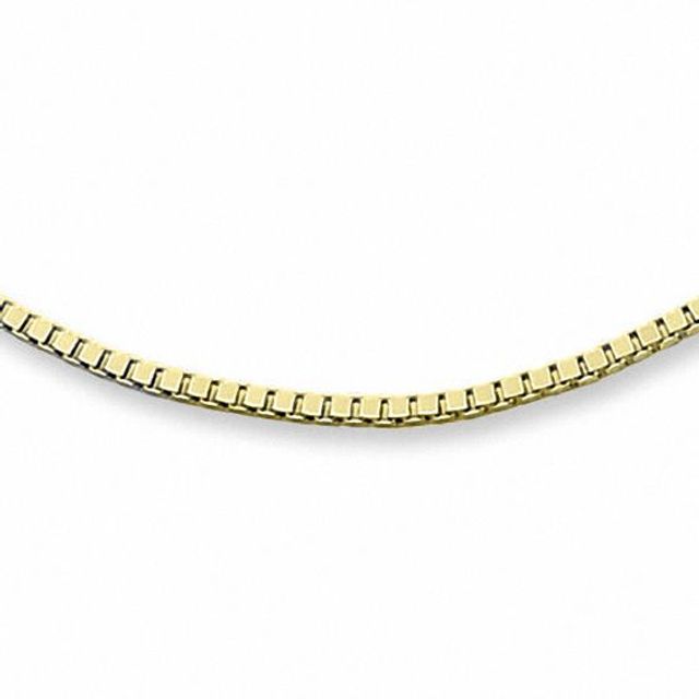 Ladies' 0.85mm Box Chain Necklace in 14K Gold - 18"