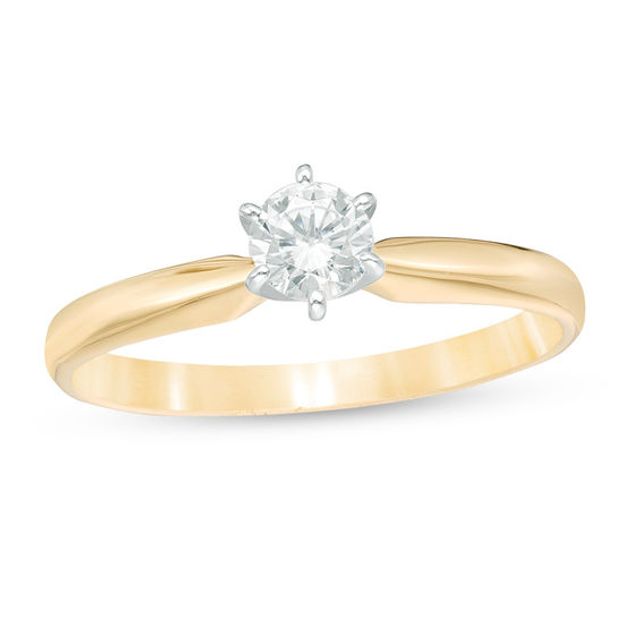 1/3 CT. Diamond Solitaire Engagement Ring in 14K Gold