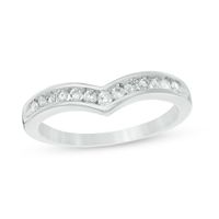 1/4 CT. T.w. Diamond Chevron Channel Band in 10K White Gold