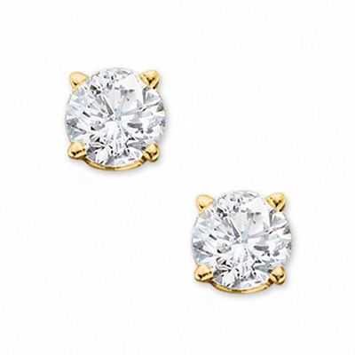 1 CT. T.w. Certified Diamond Solitaire Stud Earrings in 14K Gold