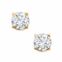 1-1/2 CT. T.w. Certified Diamond Solitaire Stud Earrings in 14K Gold