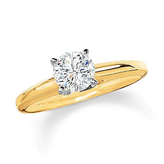 1 CT. T.w. Certified Diamond Solitaire Engagement Ring in 14K Gold