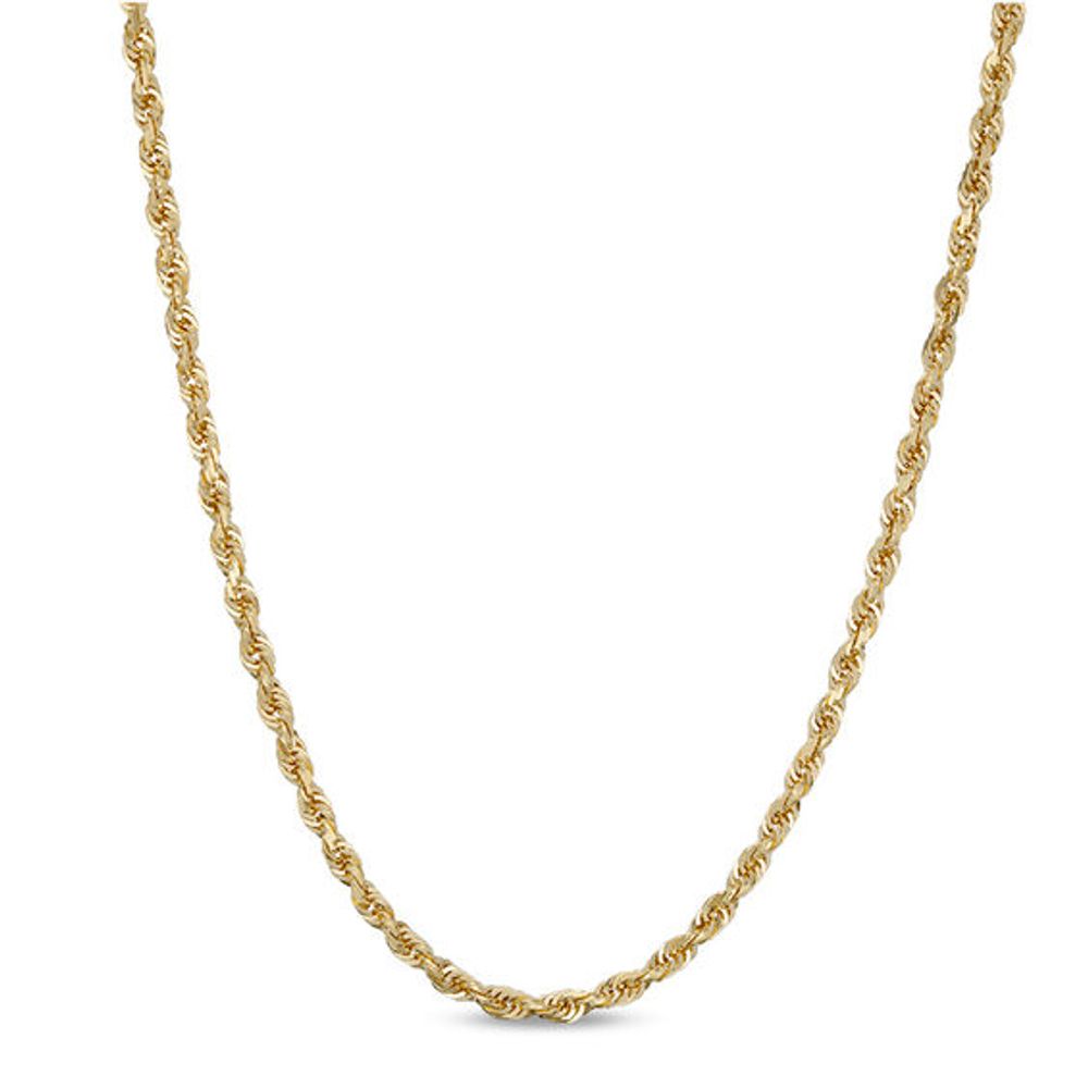 2.0mm Diamond-Cut Rope Chain Necklace in 14K Gold - 20"