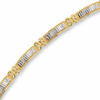 14K Two-Tone Gold Bridges and Bars Bracelet