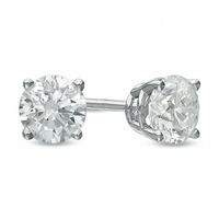 CT. T.w. Diamond Solitaire Stud Earrings in 14K White Gold