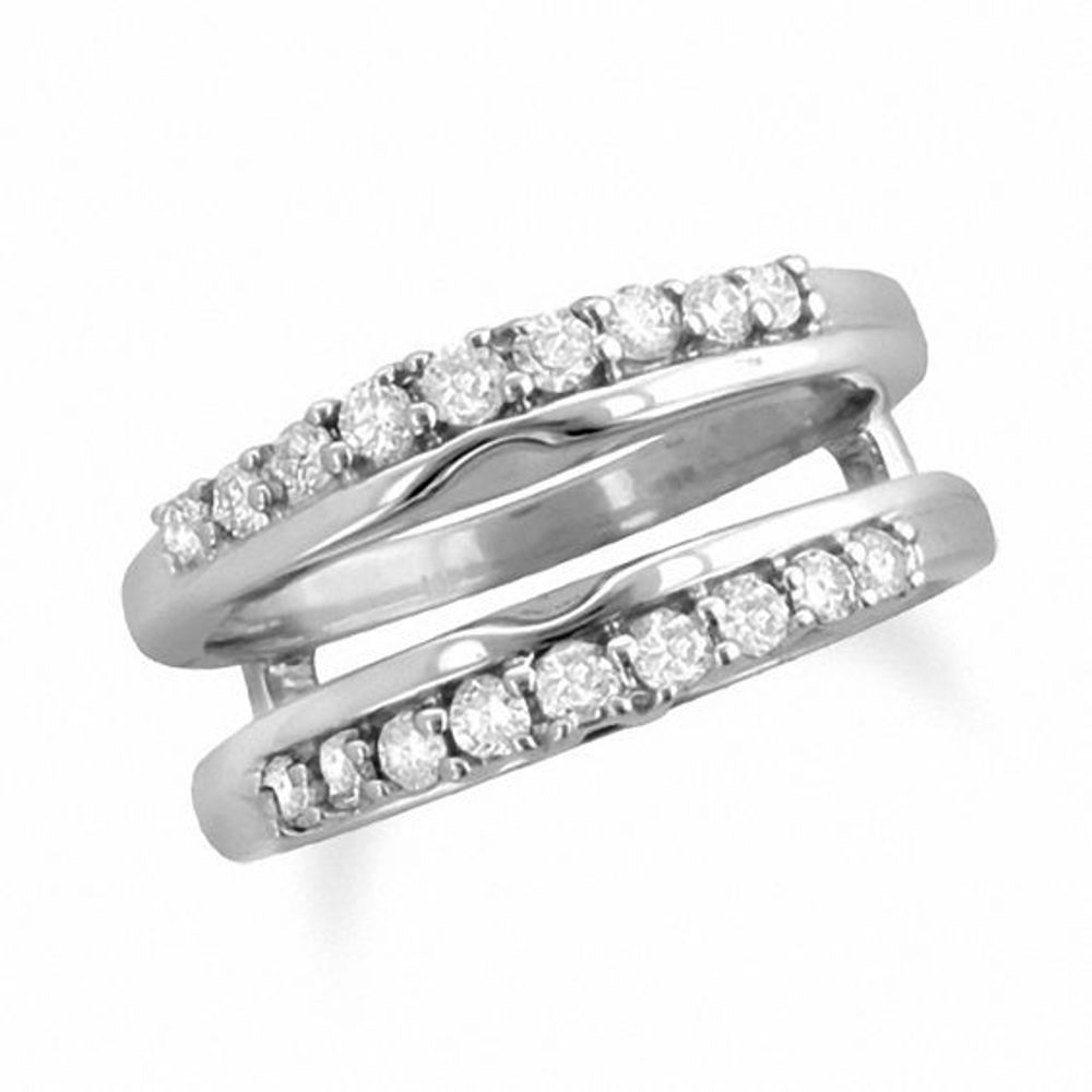 1/2 CT. T.w. Diamond Solitaire Enhancer in 14K White Gold