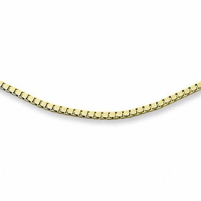 Ladies' 0.7mm Box Chain Necklace in 14K Gold - 16"