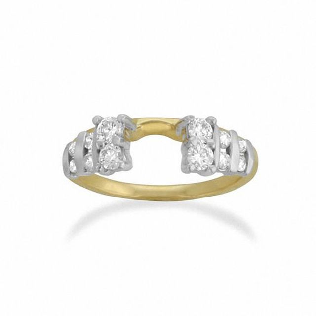 1/2 CT. T.w. Diamond Solitaire Enhancer in 14K Two-Tone Gold