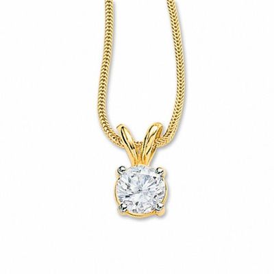CT. Certified Diamond Solitaire Pendant in 14K Gold