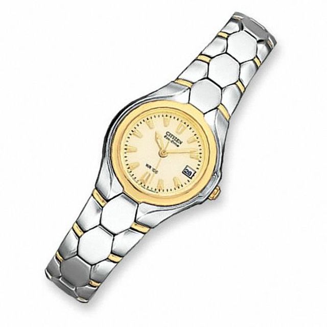 Ladies' Citizen Eco-Drive Two-Tone Bracelet Watch (Model: Ew0154-53P)