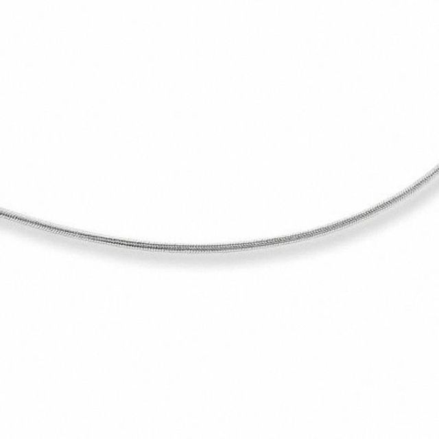 1.2mm Square Snake Chain Necklace in 14K White Gold - 18"