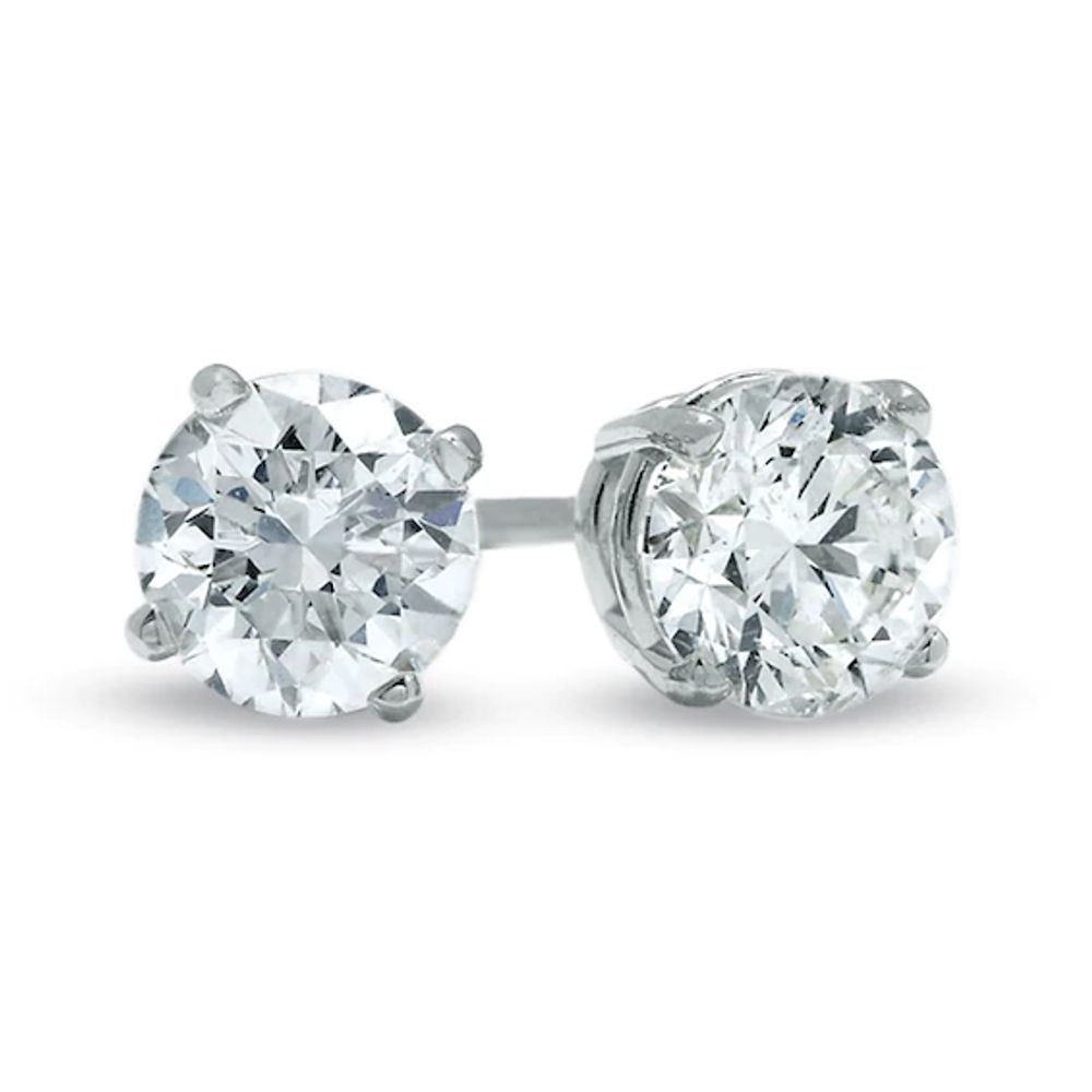 Zales 1 Ct. T.W. Certified Diamond Solitaire Stud Earrings