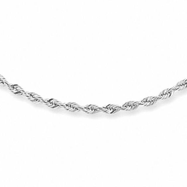 2.5mm Dual Glitter Rope Chain Necklace in 14K White Gold - 20"