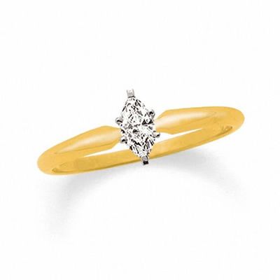 1/ CT. Marquise Diamond Solitaire Engagement Ring in 14K Gold