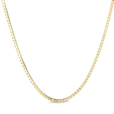 0.52mm Box Chain Necklace in 14K Gold