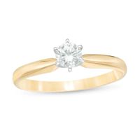 1/ CT. Diamond Solitaire Engagement Ring in 14K Gold (I/I2