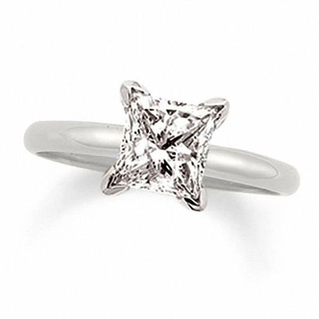 2 CT. Certified Princess-Cut Diamond Solitaire Engagement Ring in 14K White Gold