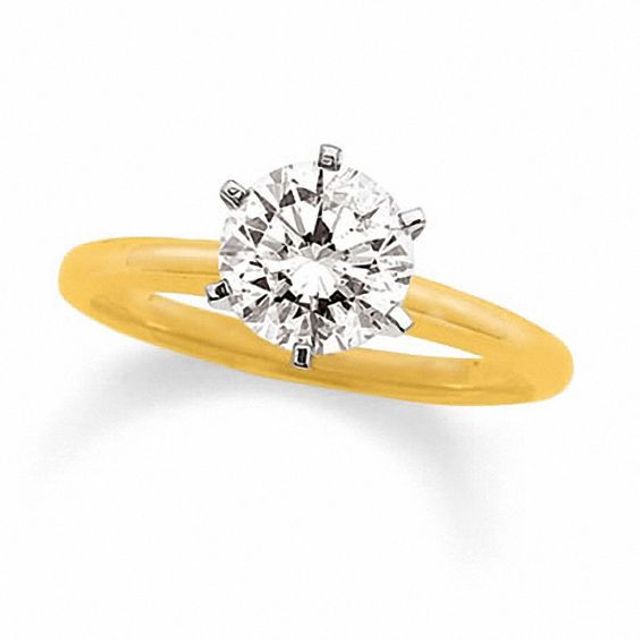 1-1/2 CT. Certified Diamond Solitaire Engagement Ring in 14K Gold (K/I2)