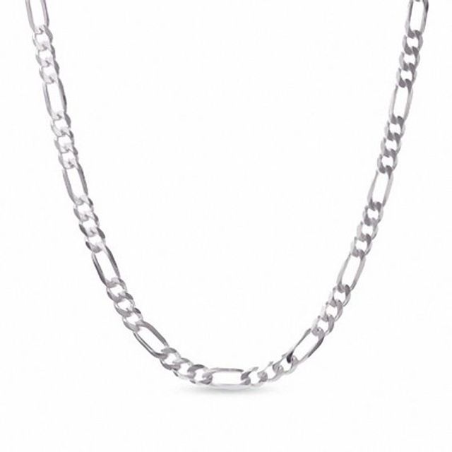 Men's 8.0mm PavÃ© Figaro Necklace in Sterling Silver