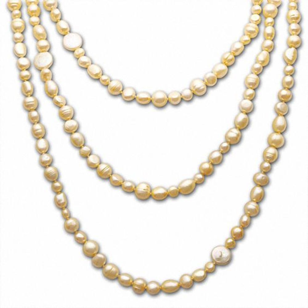 Mixed Golden Freshwater Cultured Pearl Strand- 80.0"
