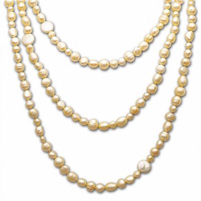 Mixed Golden Freshwater Cultured Pearl Strand- 80.0"