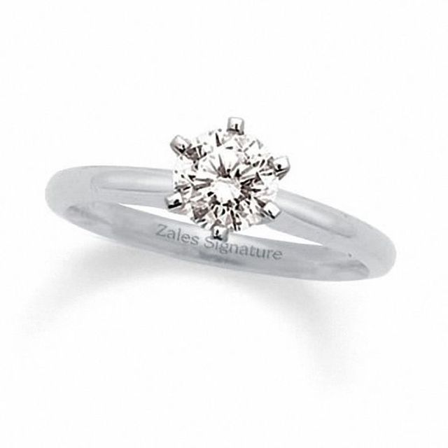 3/4 CT. Certified Diamond Solitaire Engagement Ring in 18K White Gold - Signature Collection