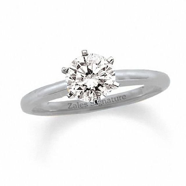 1 CT. Certified Diamond Solitaire Engagement Ring in 14K White Gold