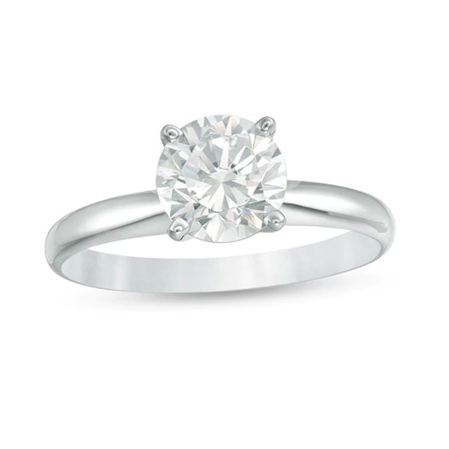 1 CT. Certified Diamond Solitaire Engagement Ring in 14K White Gold (I/I1