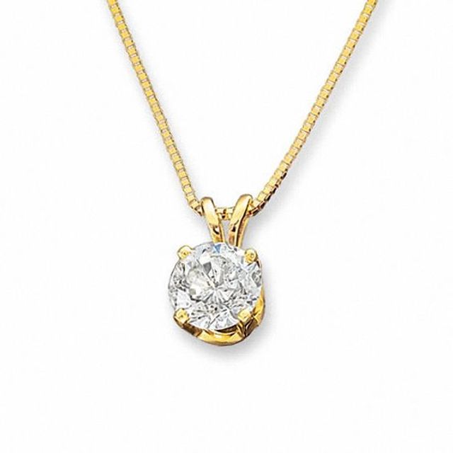 1/3 CT. Diamond Solitaire Pendant in 14K Gold