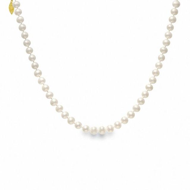 Eight-strand pearl necklace, 14K gold clasp with miniature painting. -  Bukowskis