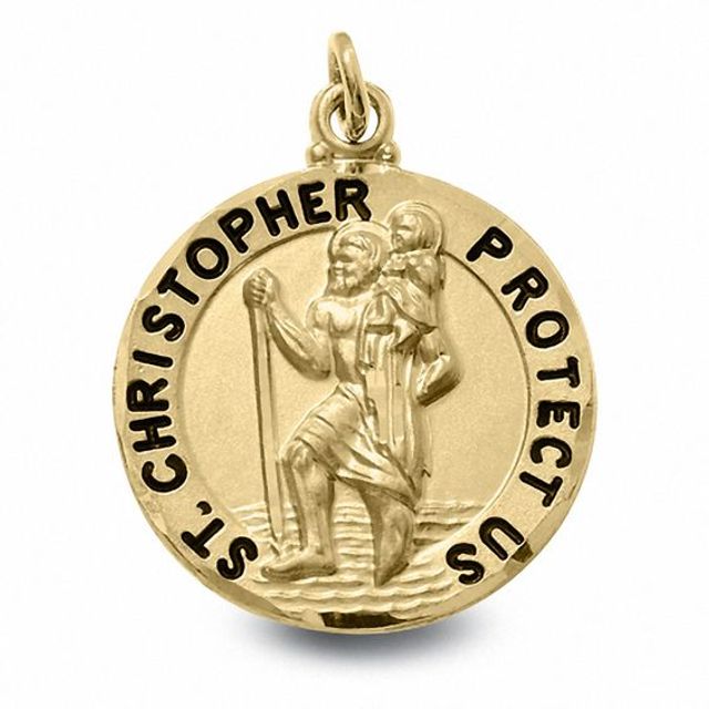 14K Gold St. Christopher Medal