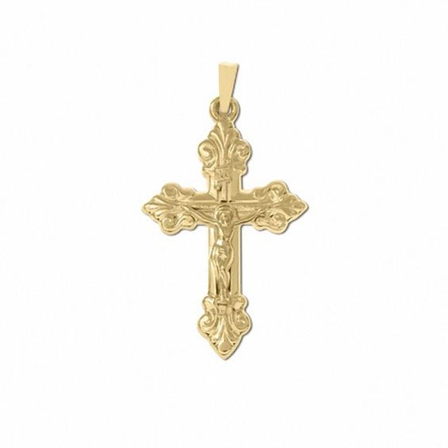 14K Gold Fancy Crucifix Pendant