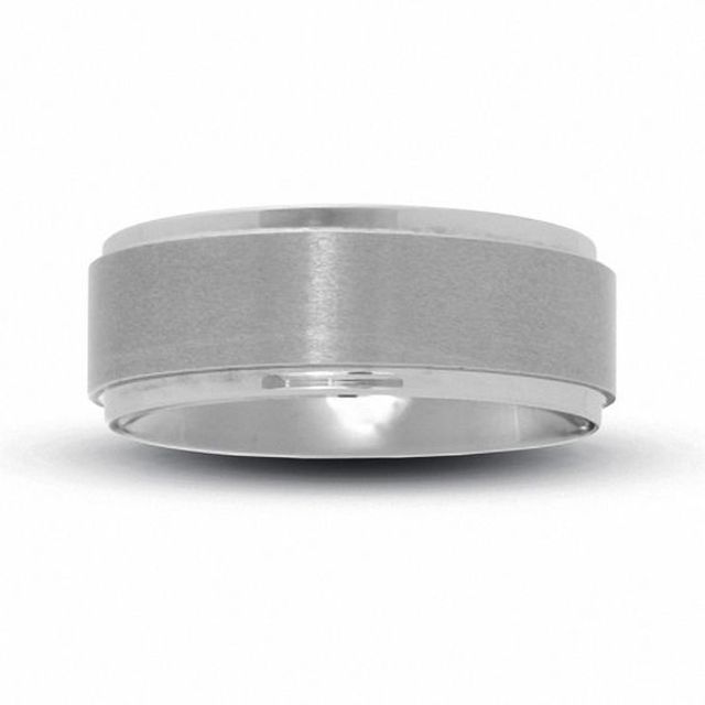 9.0mm Brushed Tungsten Wedding Band - Size 12