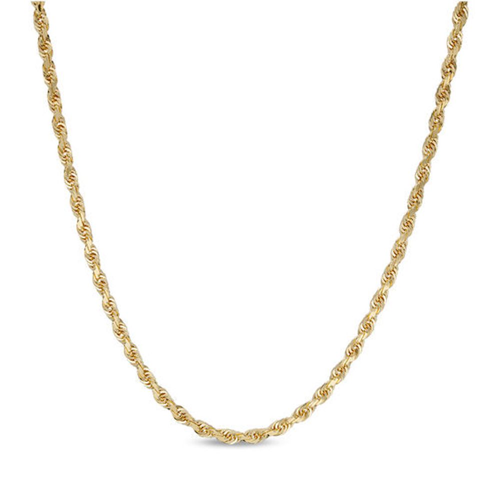 3.0mm Diamond-Cut Rope Chain Necklace in 10K Gold - 22"