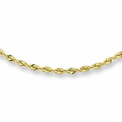 3.0mm Diamond-Cut Glitter Rope Chain Necklace in 10K Gold - 20"