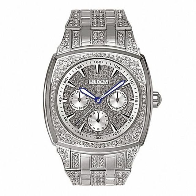 Men's Bulova Chronograph Crystal Accent Watch (Model: 96C002)