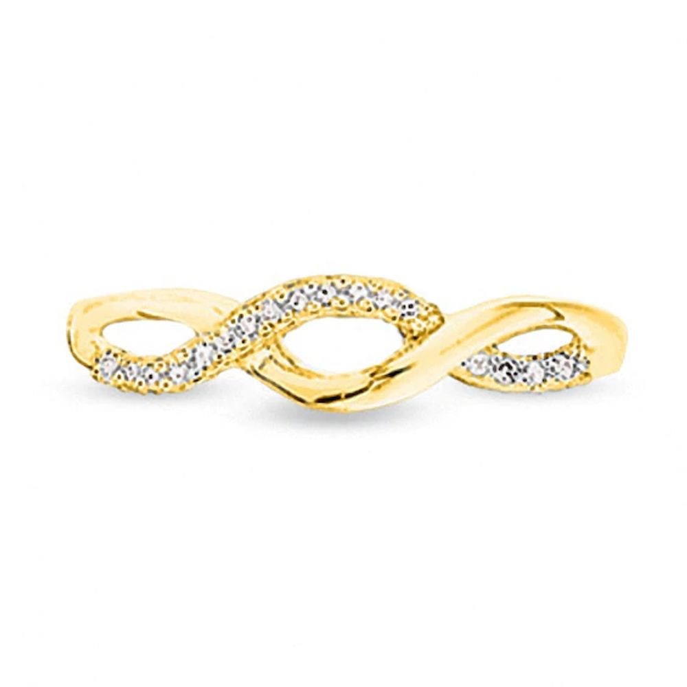 1/10 CT. T.w. Diamond Twine Ring in 10K Gold