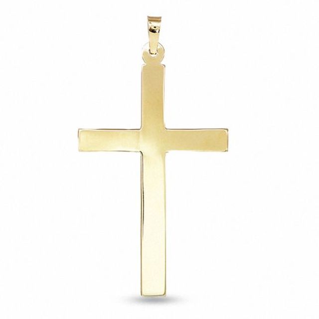 Large High-Polished Cross in 14K Gold