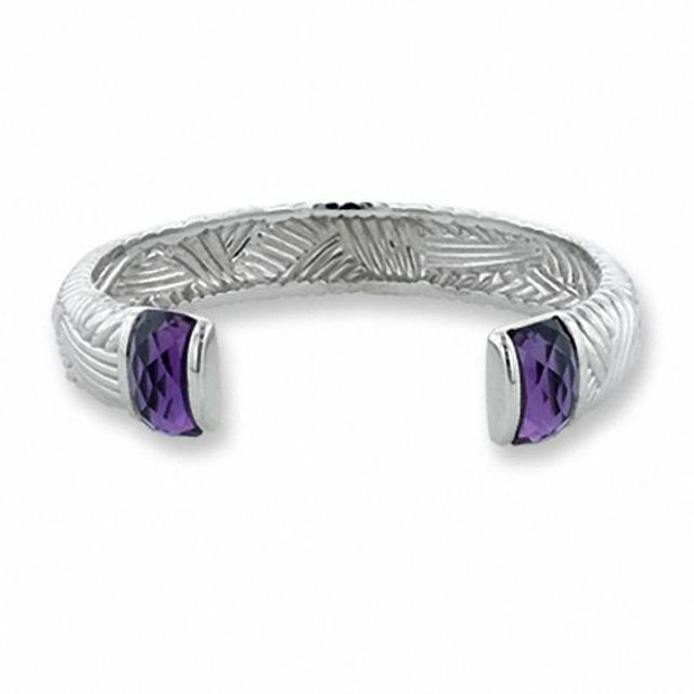 Amethyst Woven Cuff Bracelet