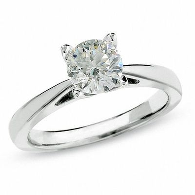 Celebration LuxÂ® CT. Certified Diamond Solitaire Engagement Ring in 14K White Gold (I/Si2