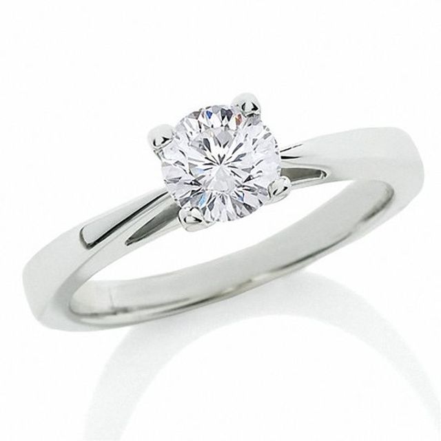 Celebration LuxÂ® 3/4 CT. Certified Diamond Solitaire Engagement Ring in 18K White Gold (I/Si2)